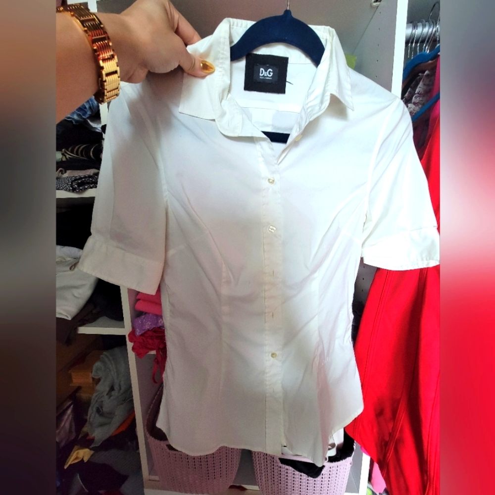 Dolce and Gabbana D&G dress office shirt short sleeve button up